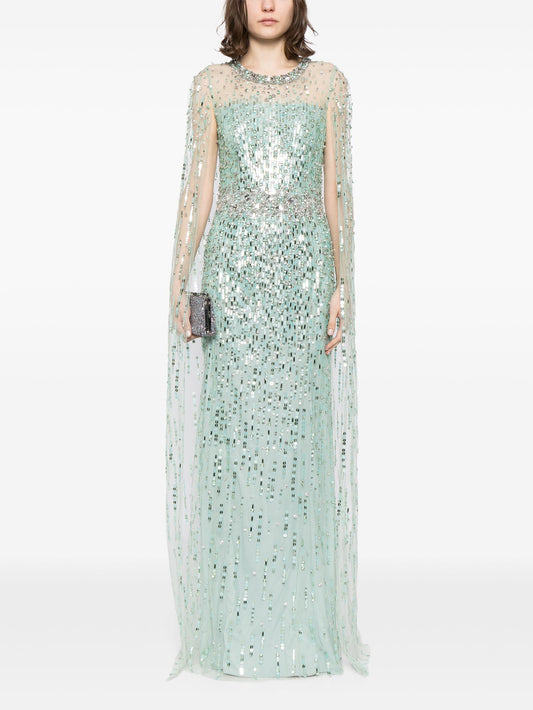 Jenny Packham Lux crystal-embellished Sequinned Gown | iBrandZone