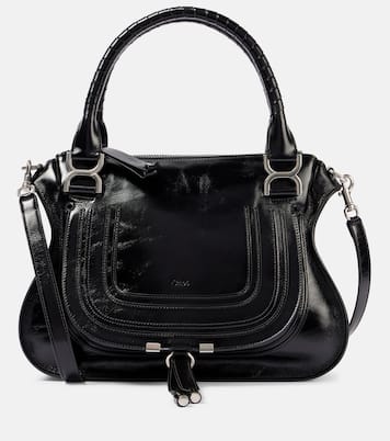 Marcie Large leather tote bag in black - Chloe | iBrandZone