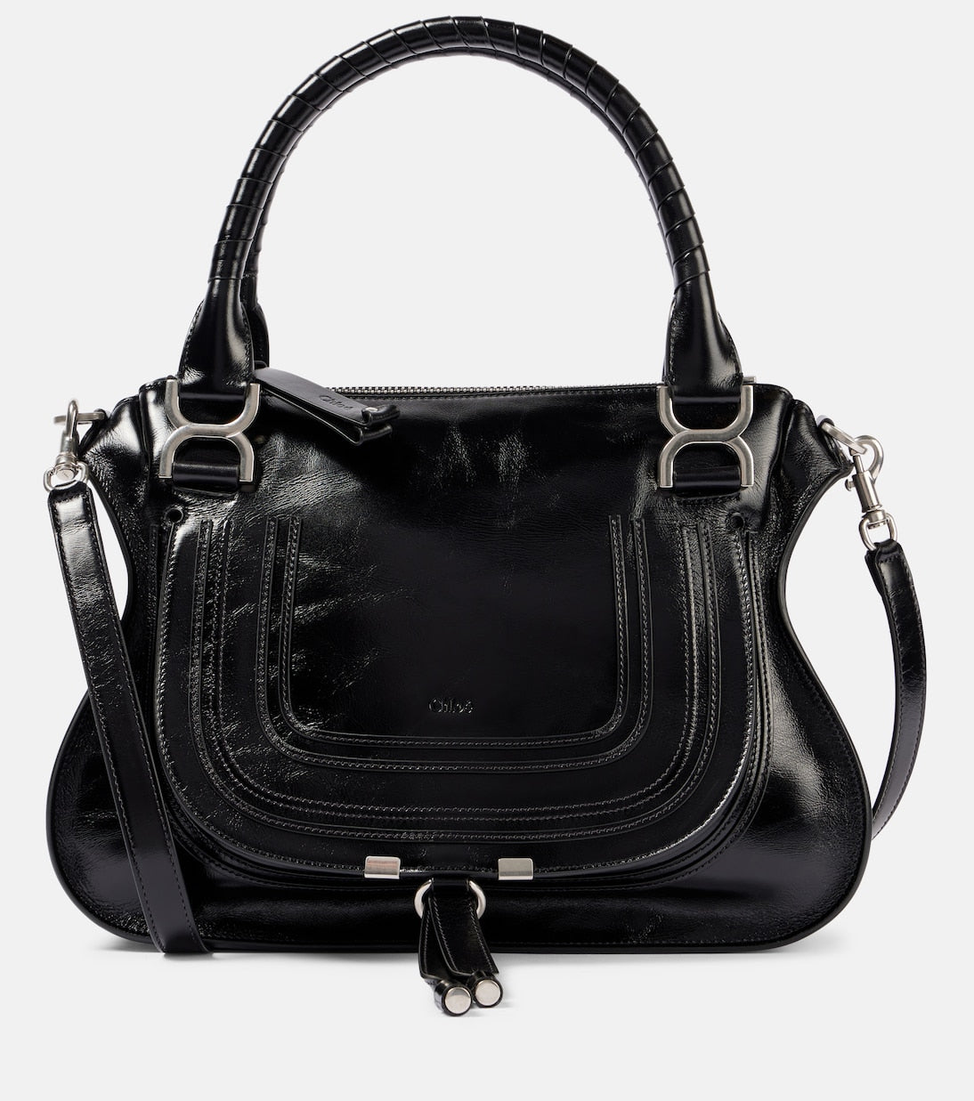 Marcie Large leather tote bag in black - Chloe | iBrandZone