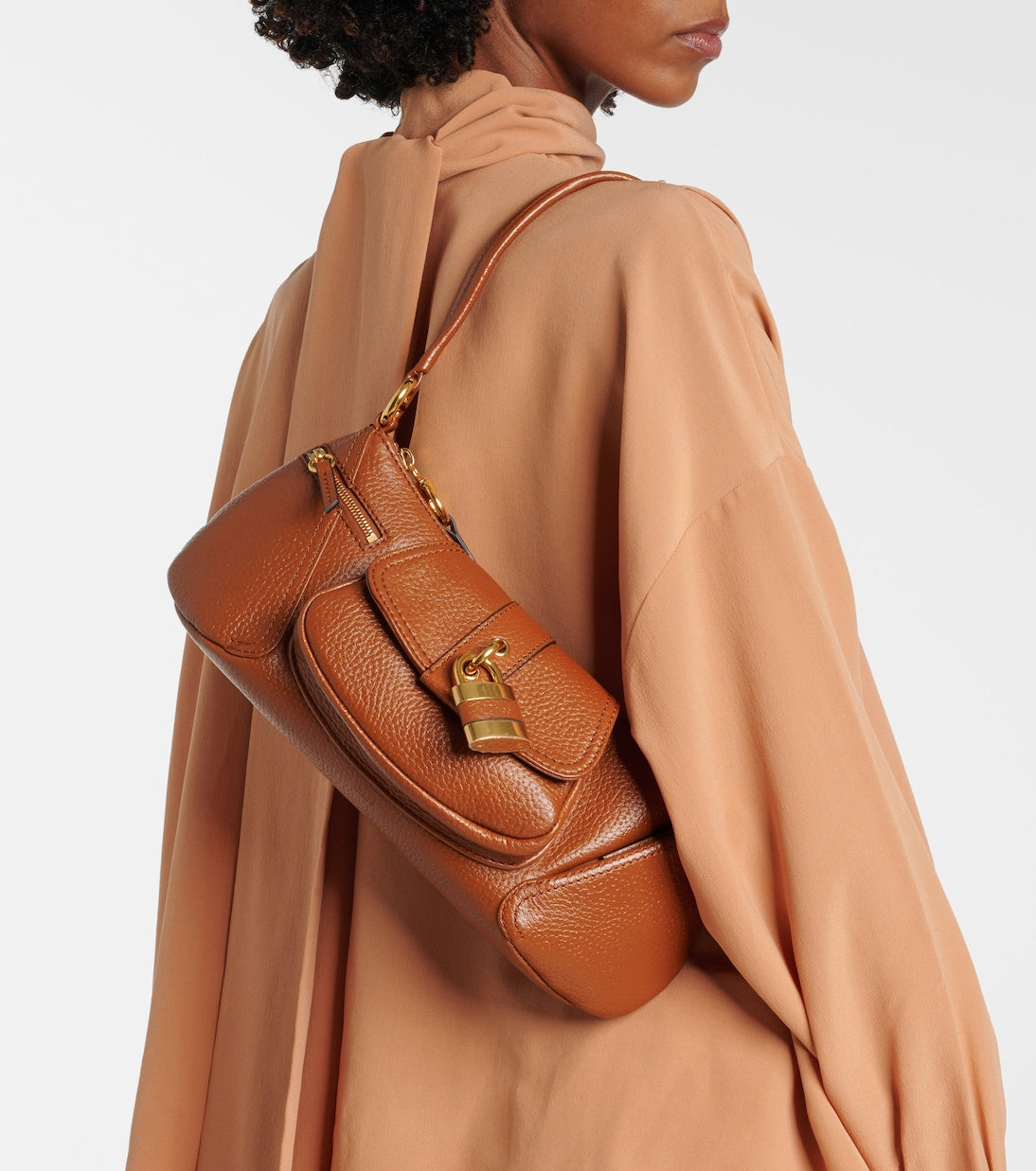 The 99 Small leather shoulder bag in brown - Chloe | iBrandZone