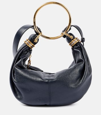 Bracelet Small leather shoulder bag in blue - Chloe | iBrandZone